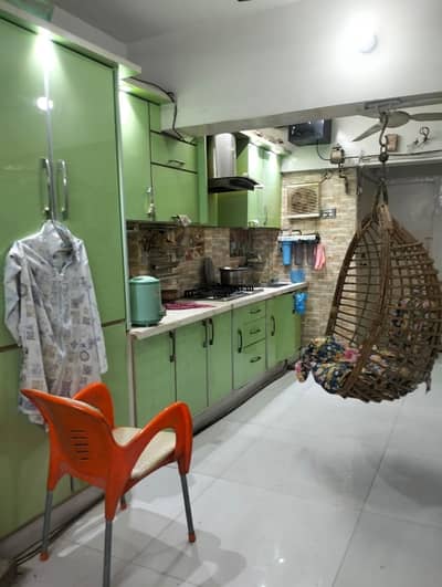2bed dd 800 sq ft 3rd floor Main road and shahan e mughlia facing flat. Sb project Good ventilation Gulshan iqbal block 13b Near mangal Bazar Bank loan applicable  Demand 1 crore *Code(16828)*