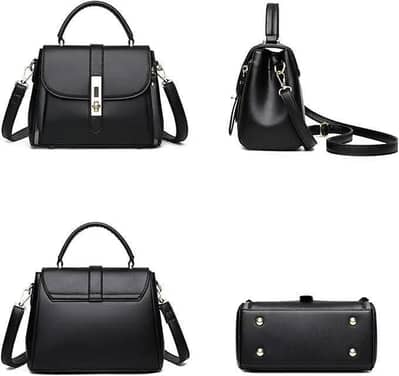 women leather plain shoulder Bag
