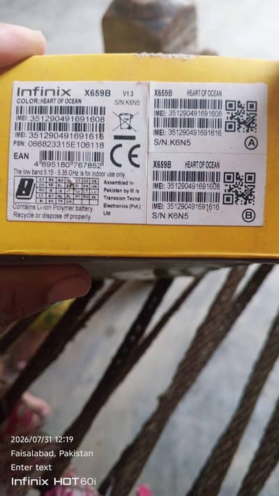 mobile infinix  hot 10i 4Rom 128gb