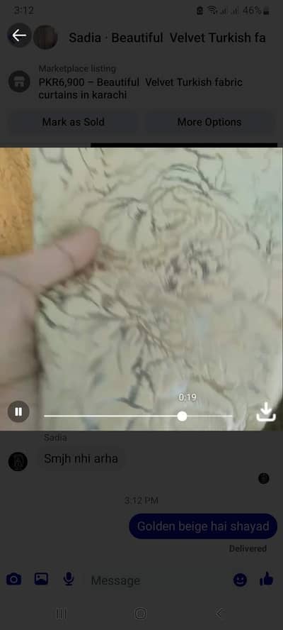 velvet fabric curtains 4 pieces in beige gold colour