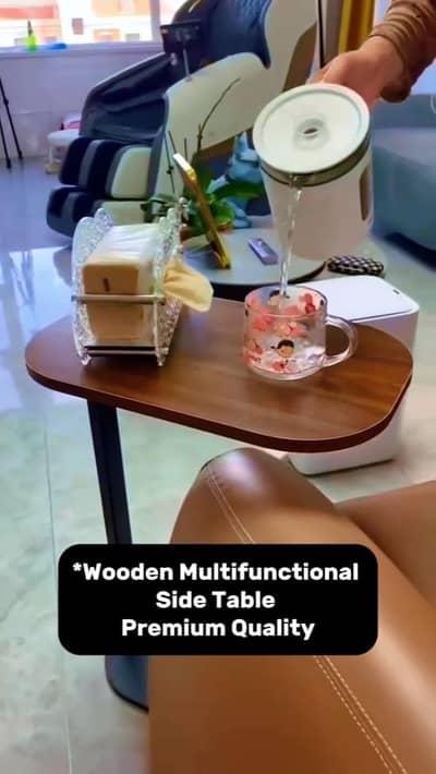 Wooden C-Shape Side Table Rs 3499 | Karachi COD