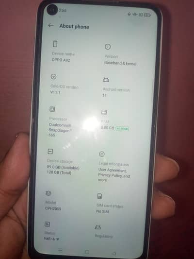 OPPO A92 non pta