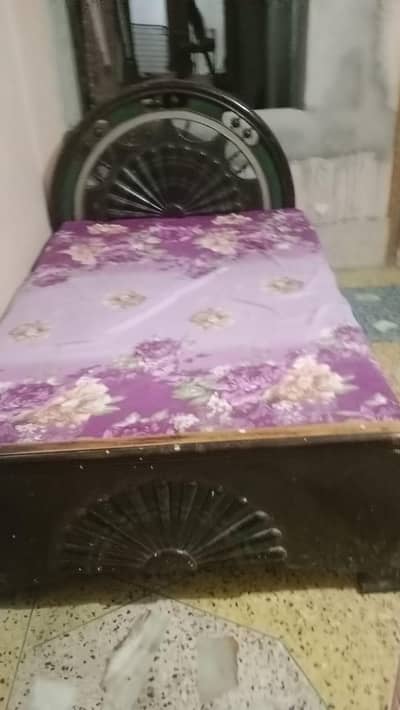 wooden bed