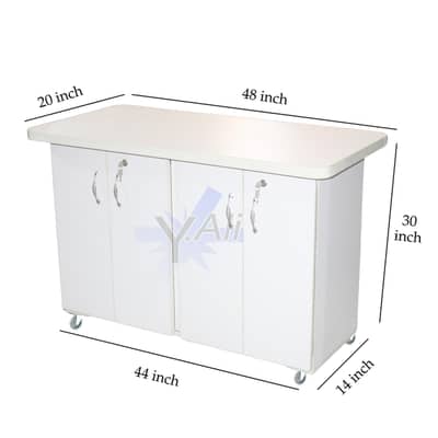 Large Four door Wooden iron stand with cabinet , iron board
