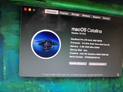 Apple macbook pro Mid 2012 silghtly used in grey colour condition 10/8