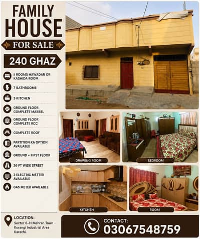 House For Sale - Mehran Town, Korangi Industrial Area Sector 6-H