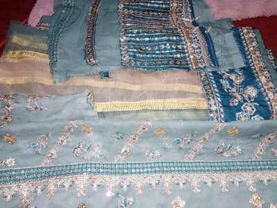 3 PCs embroidered dress for woman