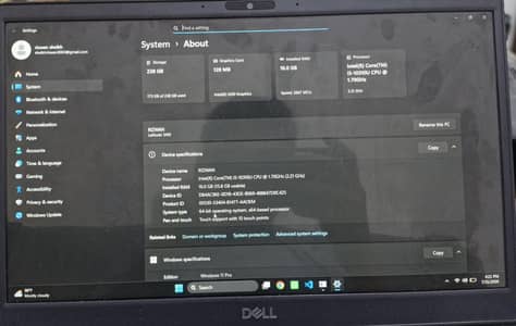 dell latitude 3410 | core i5 10 Gen |16gb ram / 256mvm | touch display