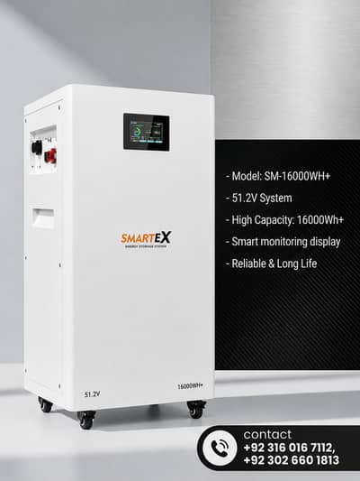SMARTEX Lithium Battery 16kw | 51.2V 314Ah | Solar & UPS Battery