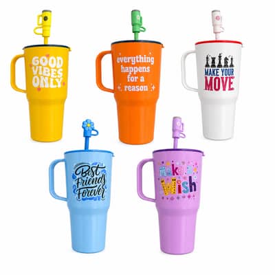 Cute 750ml Tumbler With Straw