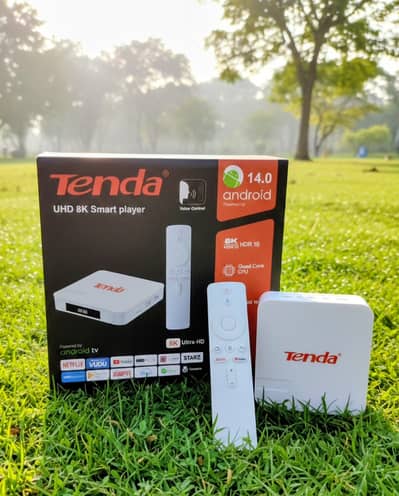 Tenda Android TV Box 4GB RAM 64GB ROM | Android 14 | 8K UHD | Voice Re