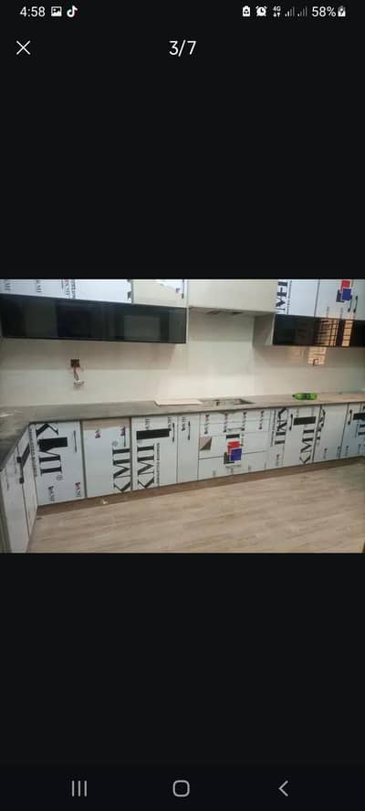 carpenter almari kitchen cabinet LCD rack