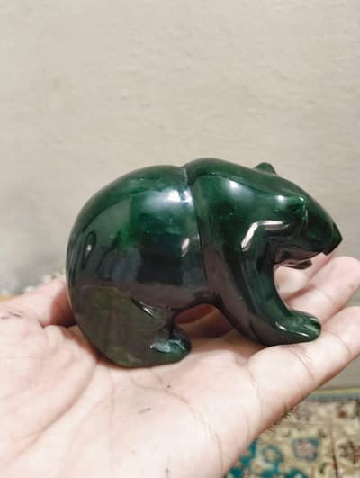 Jade bear collectables stone