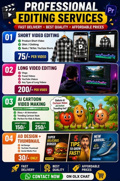 Video Editing & AI Cartoon Services