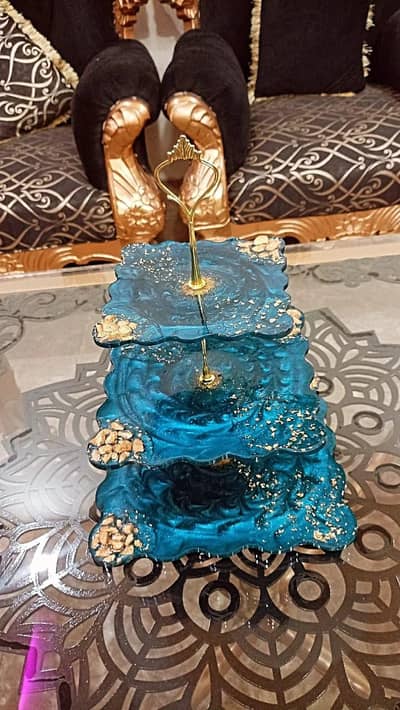 Handcrafted 3 Tier Resin Tray