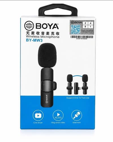 BOYA BY-MW3 Dual wireless Microphone for type-c & ios | 2 in 1
