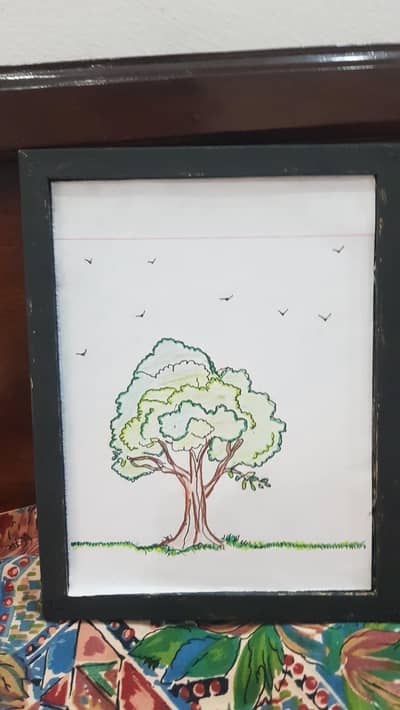 Beautiful Sketch of Tree with detailing