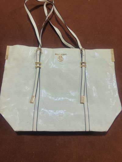 River islaand white patent Tote bag