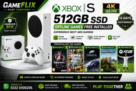 XBOX Series S 512GB SSD Fresh Imported Just Like New