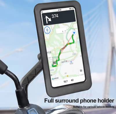 Waterproof Bike Phone Mount - 360° Rotatable Cover