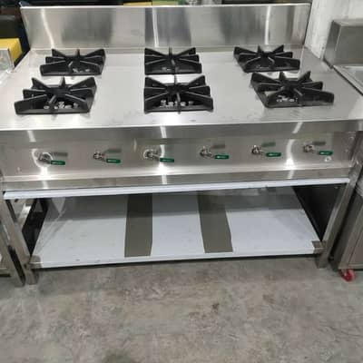 6 Stove Commercial Cooking Range/Heavy Duty Gas Stove/lahore