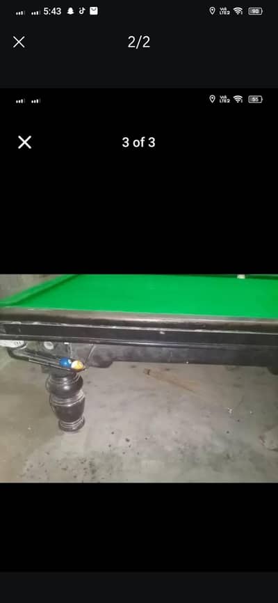snooker table 5 by 10