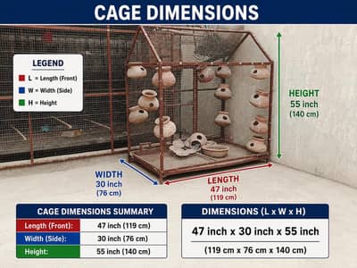 Bird Cage for Sale – Complete Setup with Clay Dollis