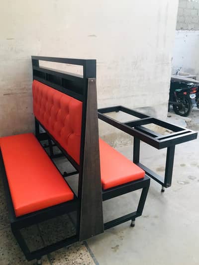 2 seater and 3 seaters restaurant sofa and with table