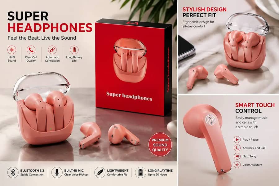  LA Super Wireless Bluetooth Earbuds 1