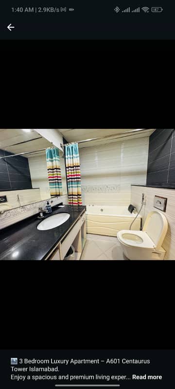 1BED LUXURY FURNISH APARTMENT AVAILABLE TONIGHT FOR RENT IN ISLAMABAD CENTURES MALL