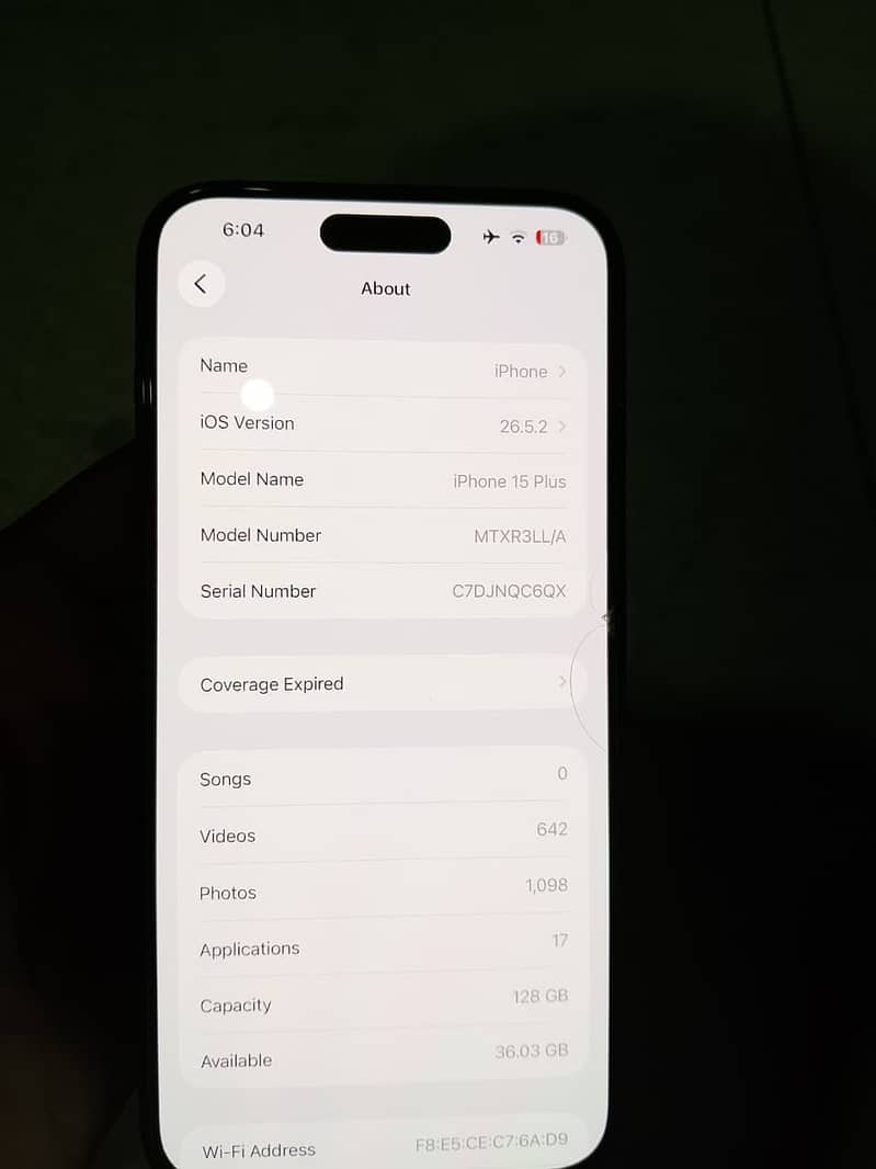 Apple iPhone 15 plus 8