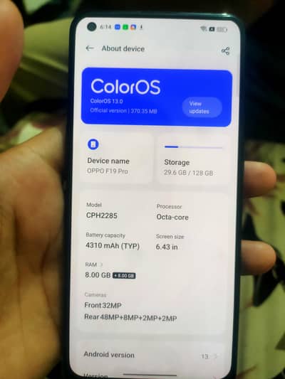 OPPO F19 Pro 8+8/128