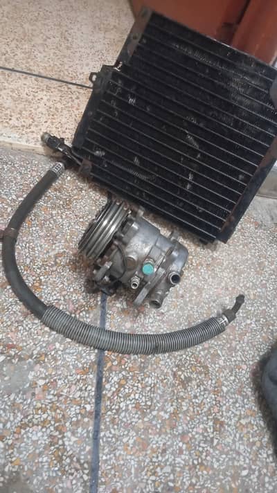 Mehran car Ac compressor+ radiator