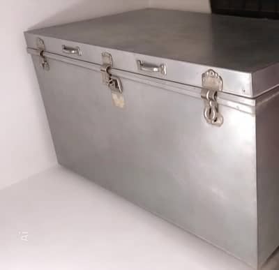 Solid Metal Storage Trunk / Box in Good Condition