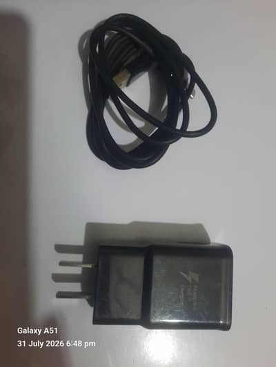 Original Samsung 15w adapter and new Cable