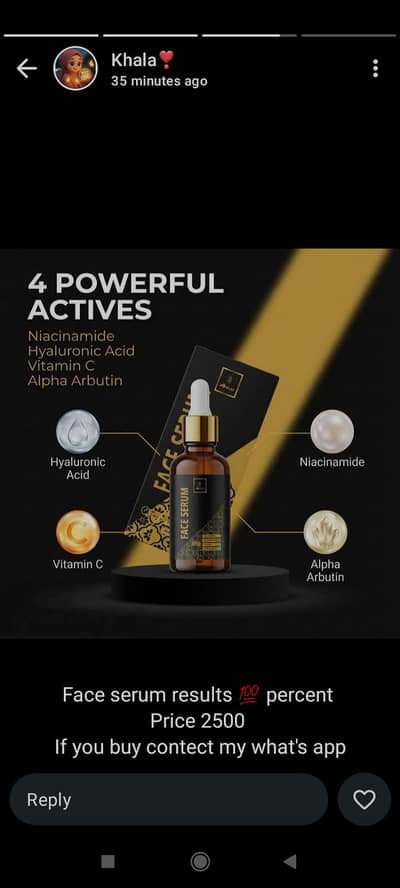 I sell face serum