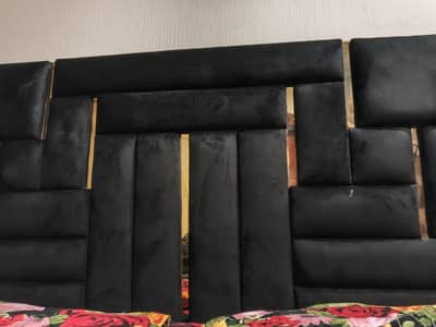bed with one side table