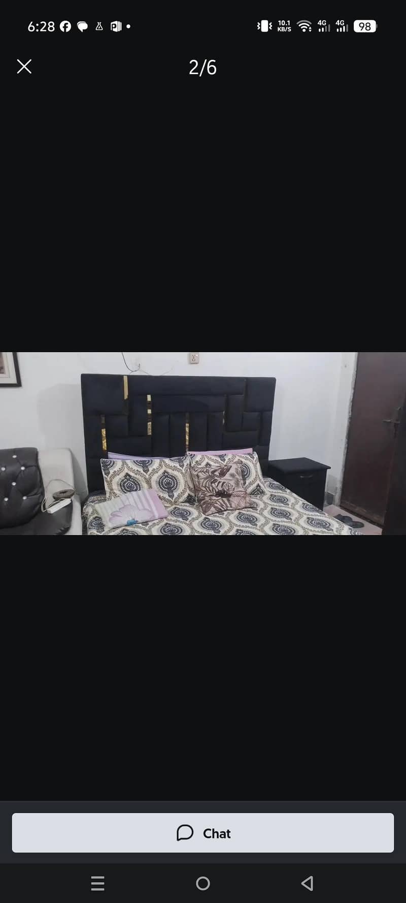 bed with one side table 3