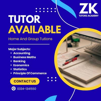 Tutor Available – Home & Group Tuitions