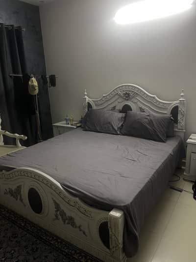 Double Bed with Side Tables and Mattress