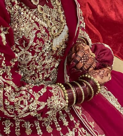 Red Maroon Bridal Dress For Sale Premium