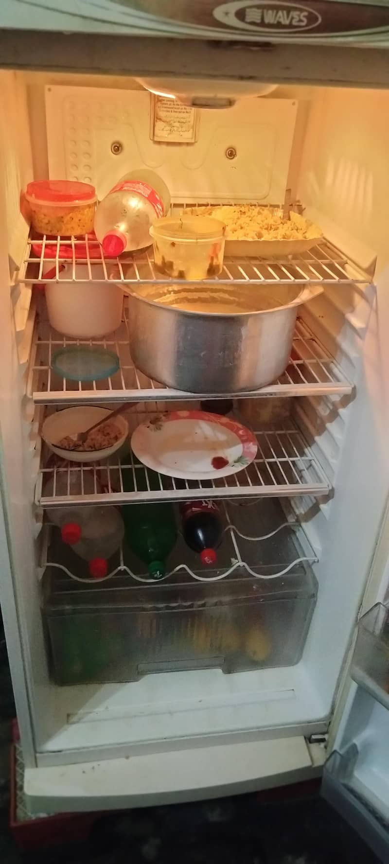 waves dobal door refrigerator for sale excellent condition fast coling 3
