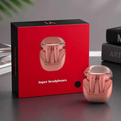 LA Wireless Bluetooth Earbuds – Pink | Smart Touch & Hi-Fi Sound