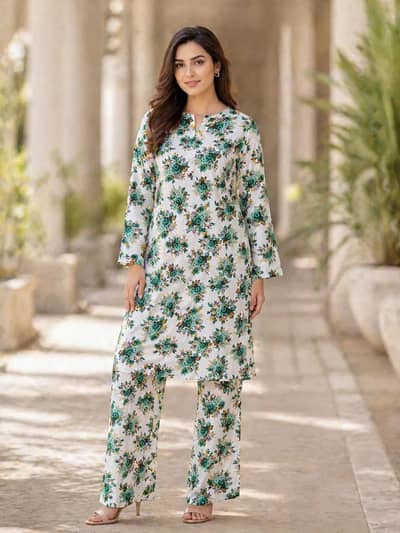 Women's Printed Suit_Stylish Floral Design