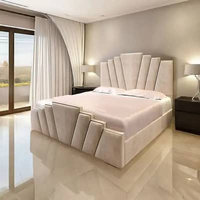 wooden bed/poshish bedset/king size bed/bed with side table/Furniture