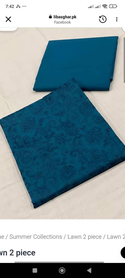 teal blue embroidered lawn