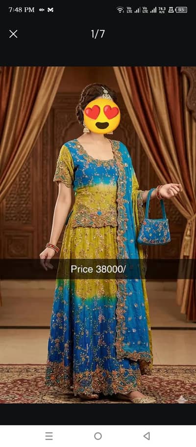 Bridal Lehenga/Fancy Lehenga Dress/Mehndi Dress/Barat Dress/Party wear