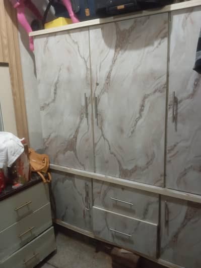 3 door Almirah wooden for sale