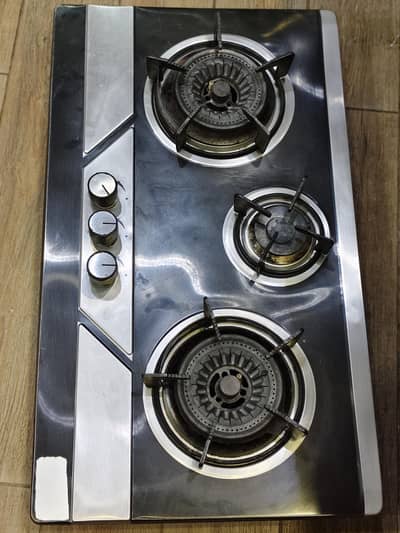 slightly used kitchen hob steel top