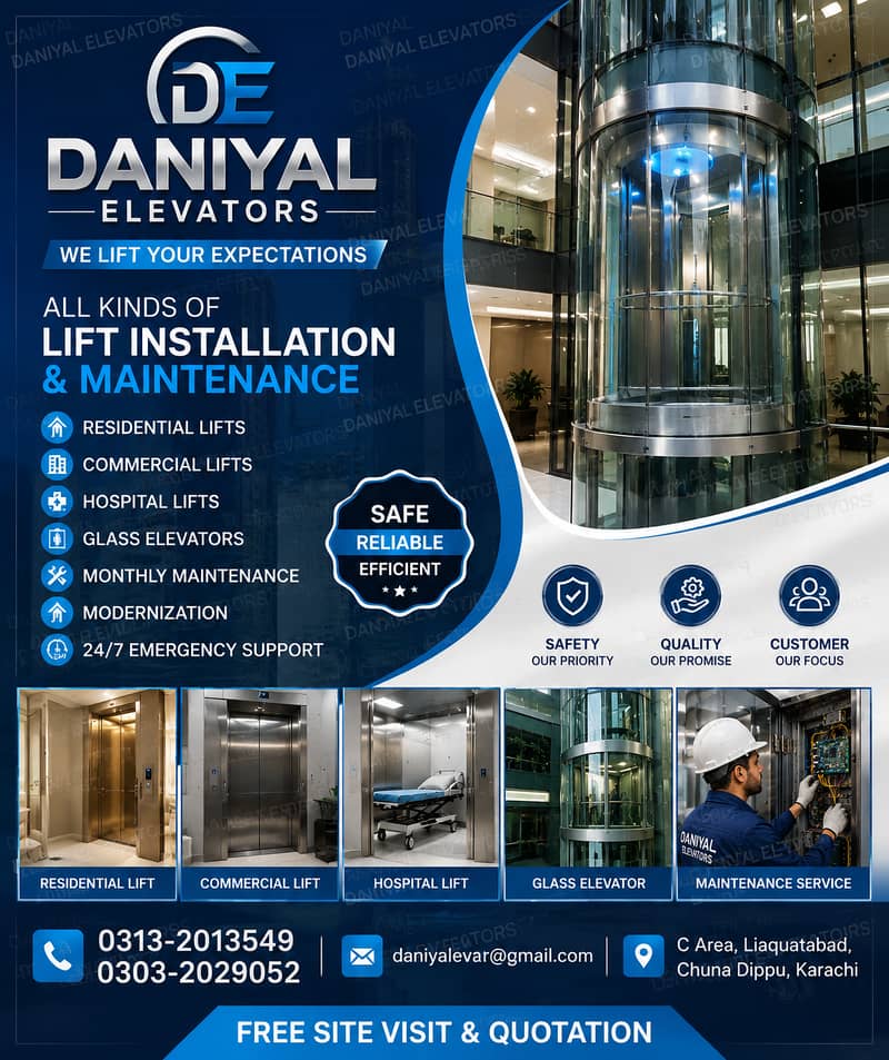 Professional Elevator  Installation & Maintenance - Daniyal Elevators 0